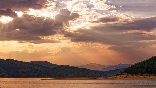 Sunset by the dam - Rhodope Mountains, Bulgaria - Arian Shkaki Photography  