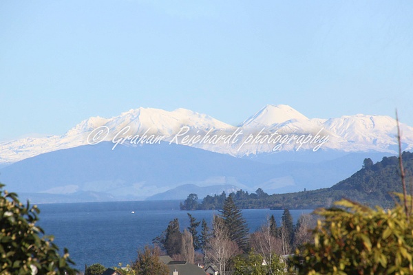 Tongariro National Park from Taupo on canvas  A3 $75 - Shops - Graham Reichardt Photography  