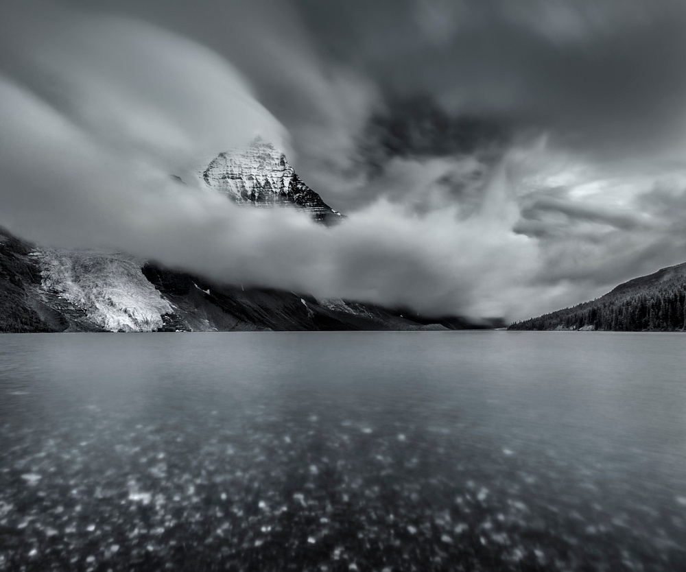 Black and White Ladnscape Images, Mount Robson-10
