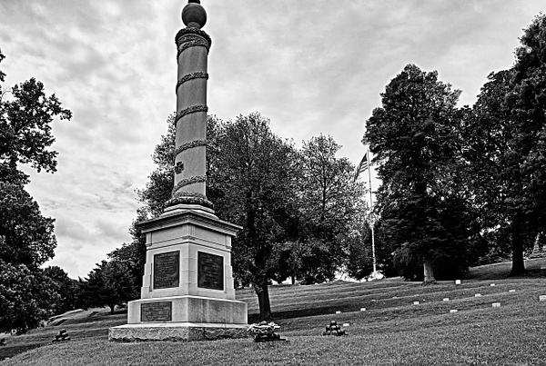 Fredericksburg National Cemetery-BW(US17760) - Black White -Bella Mondo Images 