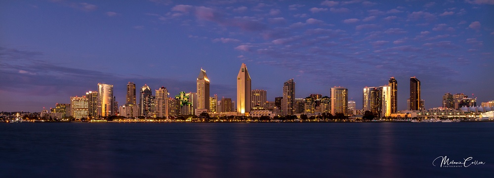 San Diego City Skyline Sunset