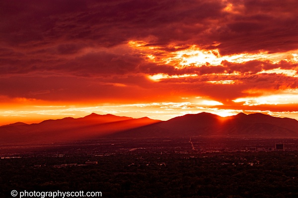 Salt Lake City Sundown - Golden Hours - PhotographyScott