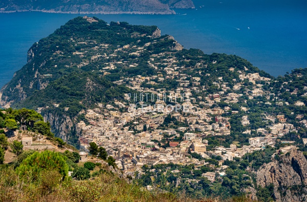 Capri-Town-viewed-from-Monte-Solaro-Capri-Italy - Photographs of the Amalfi Coast, Capri and Sorrento, Italy