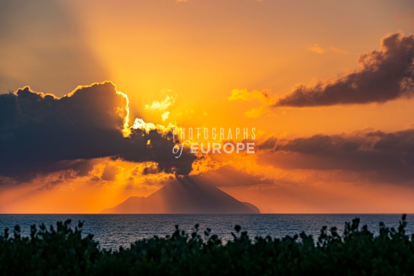 Sunset-over-Salina - Photographs of the Aeolian Islands, Italy 