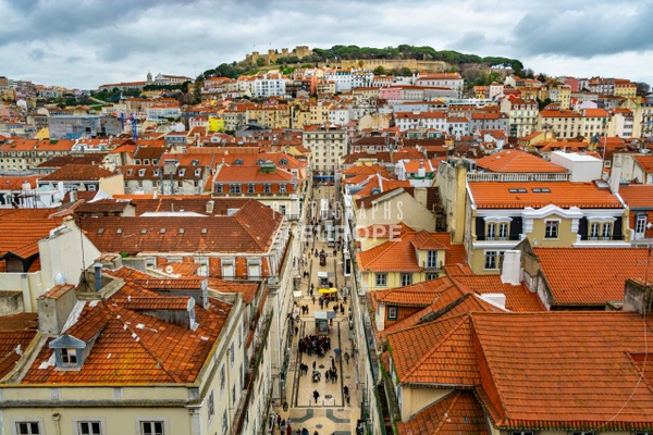 Roof-top-view-from-Elevador-de-Santa-Justa-Lisbon-Portugal-2 - Photographs of Lisbon and Cascais, Portugal.